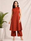 K 1058 By Naisha Dhabu Cotton Kurti With Bottom
